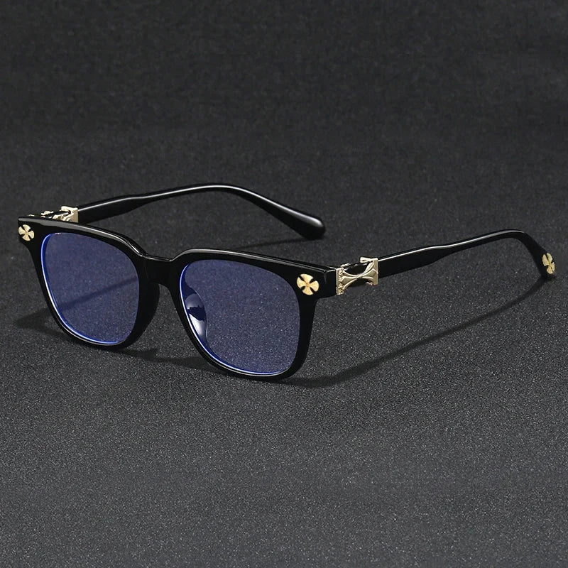 Oversized Blue Light Blocking Glasses for Women — Rhinestone