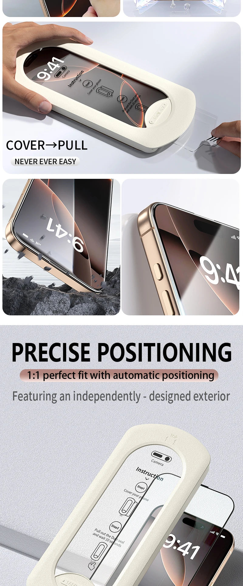2PCS HD Tempered Glass Dust Free Install Box Protector For IPhone 16 15 14 13 12 11 Plus ProMax X XS XsMax XR Anti Peeping Film