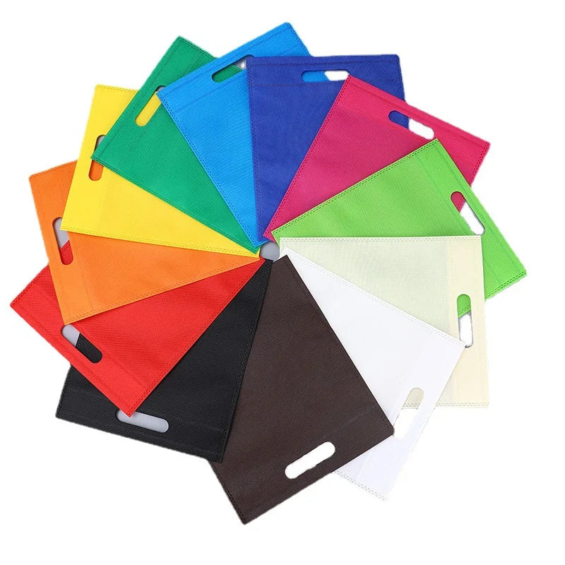 50pieces Nonwoven Storage Bags Eco-friendly and Reusable Nonwoven Shopping Bags Gifts Promotional Tote Bags