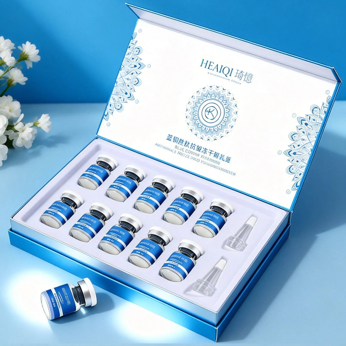 GHK-Cu High Purity 98% Blue Copper Peptide Essence Freeze-Dried Powder Set — Anti-Wrinkle Pore-Refining Skin Essence
