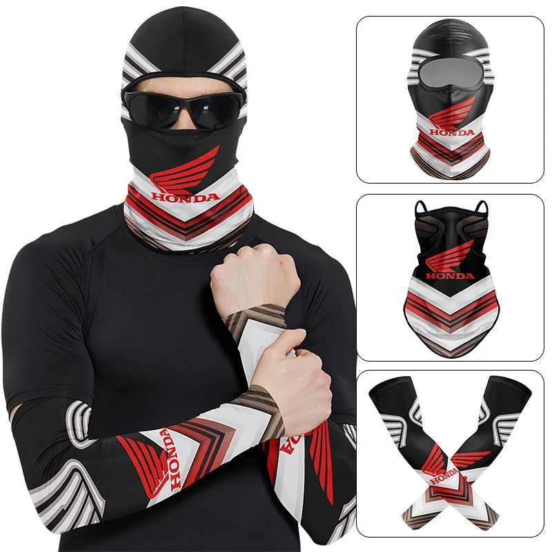 Outdoor motorcycle windproof and UV resistant face mask arm cover For Honda CRF CB CR XR CRM CBR 125R CBR600RR CB1000R
