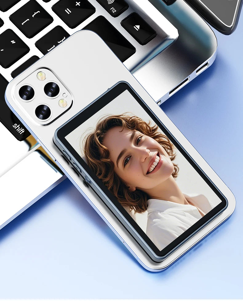Smartphone Rear Camera Selfie Display Screen Wireless Wi-Fi Mirroring Magnetic Attachment for iOS Android Harmony OS