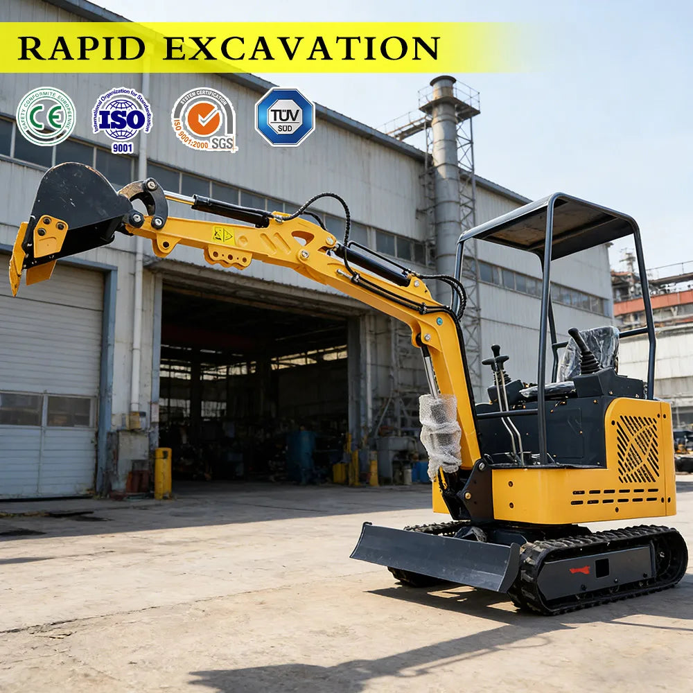 Mini Excavator 1.8 Ton 360° Rotation Kubota Engine Hydraulic Crawler Digger 0.8-2T CE EPA Euro 5 Small Excavator Free Shipping