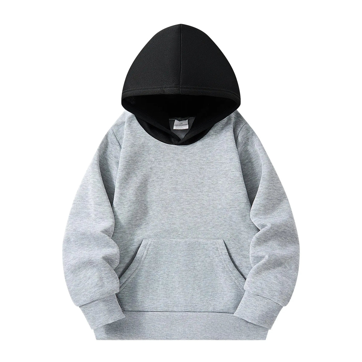 Kids Color-Block Fleece Hoodie - Stretch Pullover with Kangaroo Pocket - photo 8