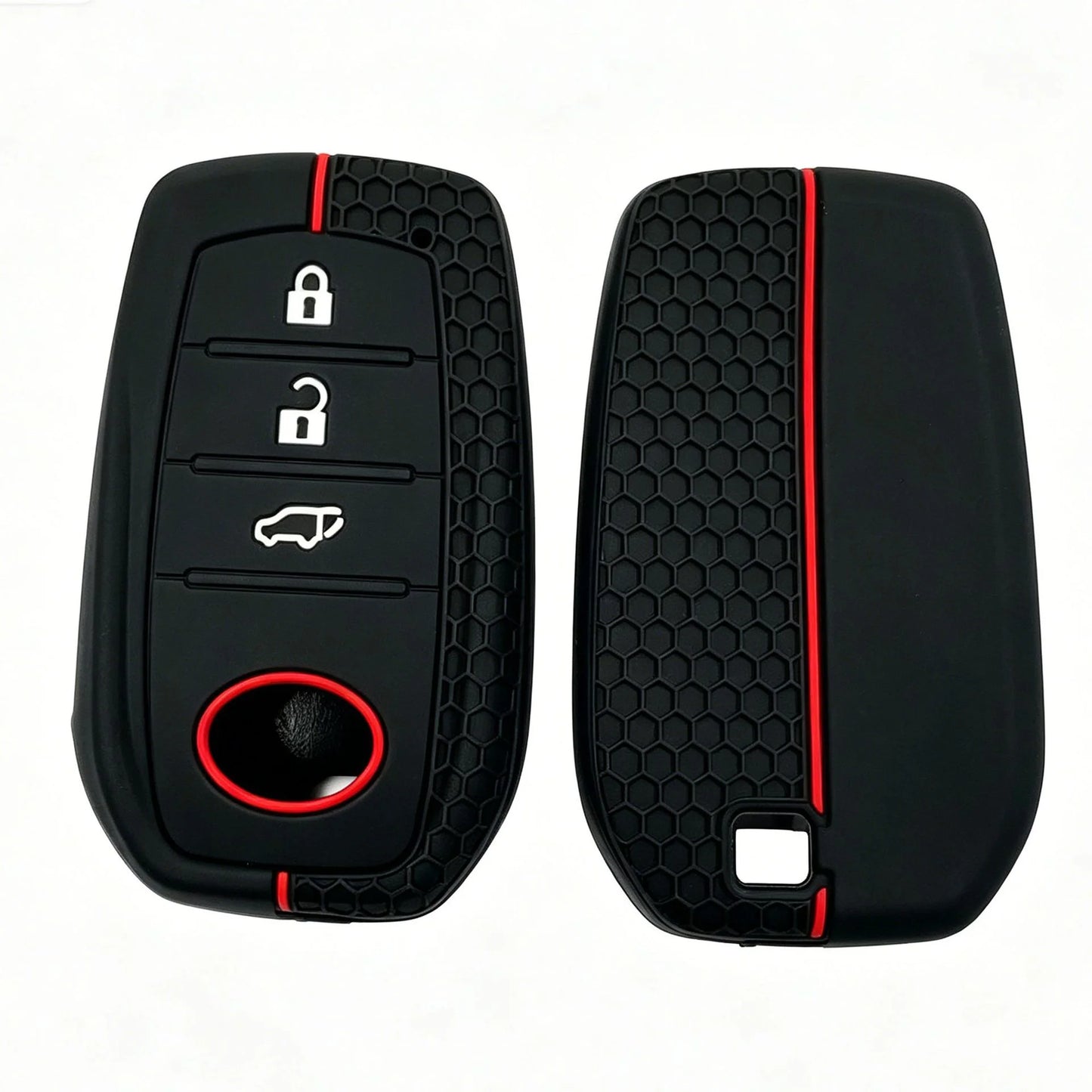 Lcyam Key Fob Cover Case Remote Protector Smooth Silicone Fits for Toyota Rav4 Corolla Camry Hilux Car Accessories Key Cover