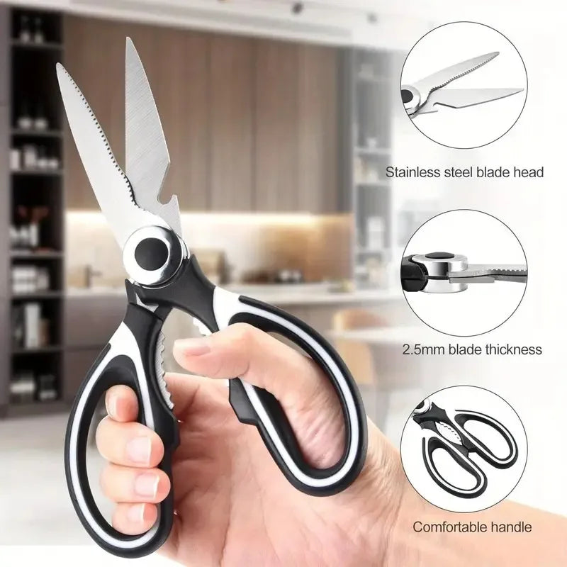 1-Pack All-Purpose Scissors - Holiday Gift Wrapping & Crafting Kit for Christmas Present Prep