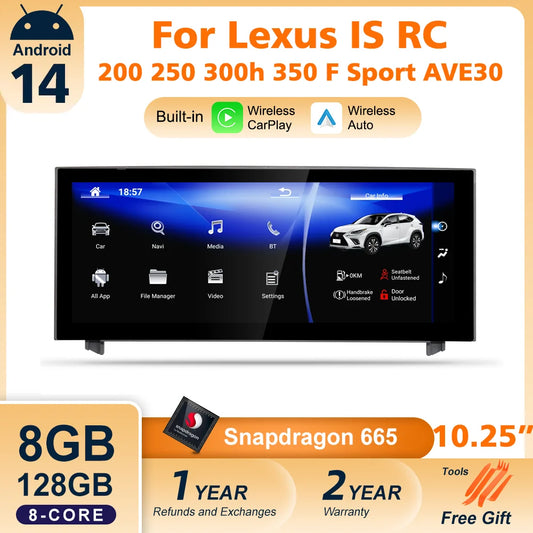 Car Stereo with Apple CarPlay & Android Auto, Compatible with Lexus IS RC 200 250 300 350 200t