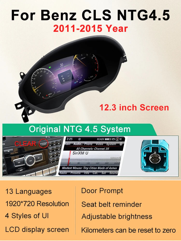 STWEI 2024 New Lcd Digital Dashboard Cluster Digital Speedometer For Mercedes Benz A Class W176 GLA CLA  C117 GLC W205 W212 W207