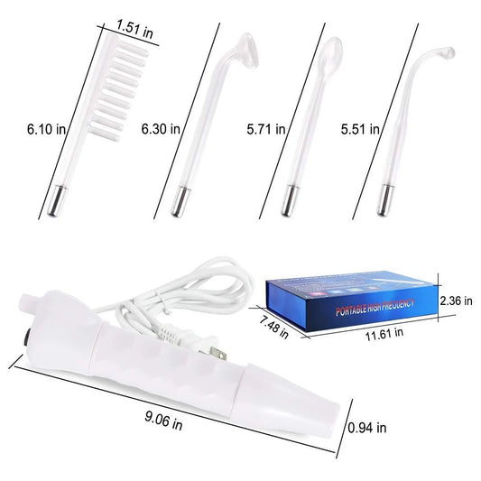 4-in-1 High Frequency Facial Wand Set - 4 Glass Electrodes