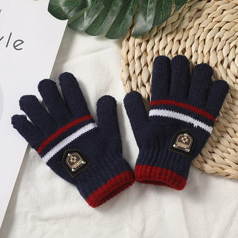 Kids Knit Winter Gloves - Double Layer Gloves for Boys and Girls - photo 7