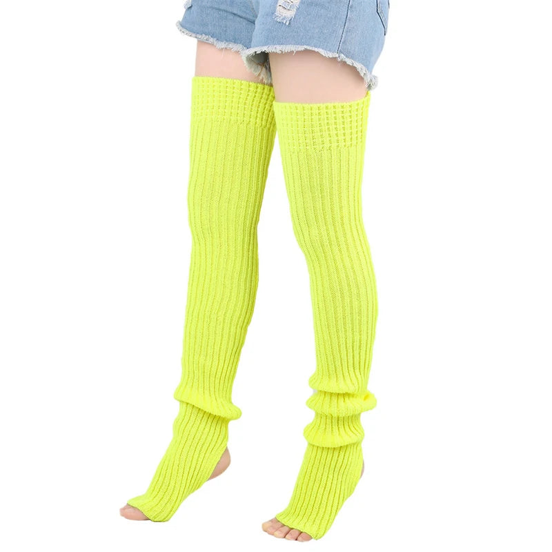 Women's 80cm Long Knit Leg Warmers - Loose Dance & Yoga Socks - photo 15