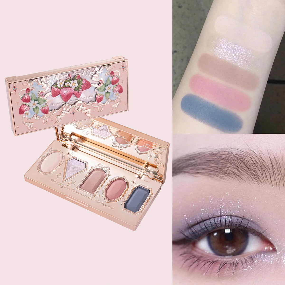 Flower Knows 2026 Bunny Garden Makeup Palette – Cute Rabbit Eyeshadow, Blush & Highlight All-in-One