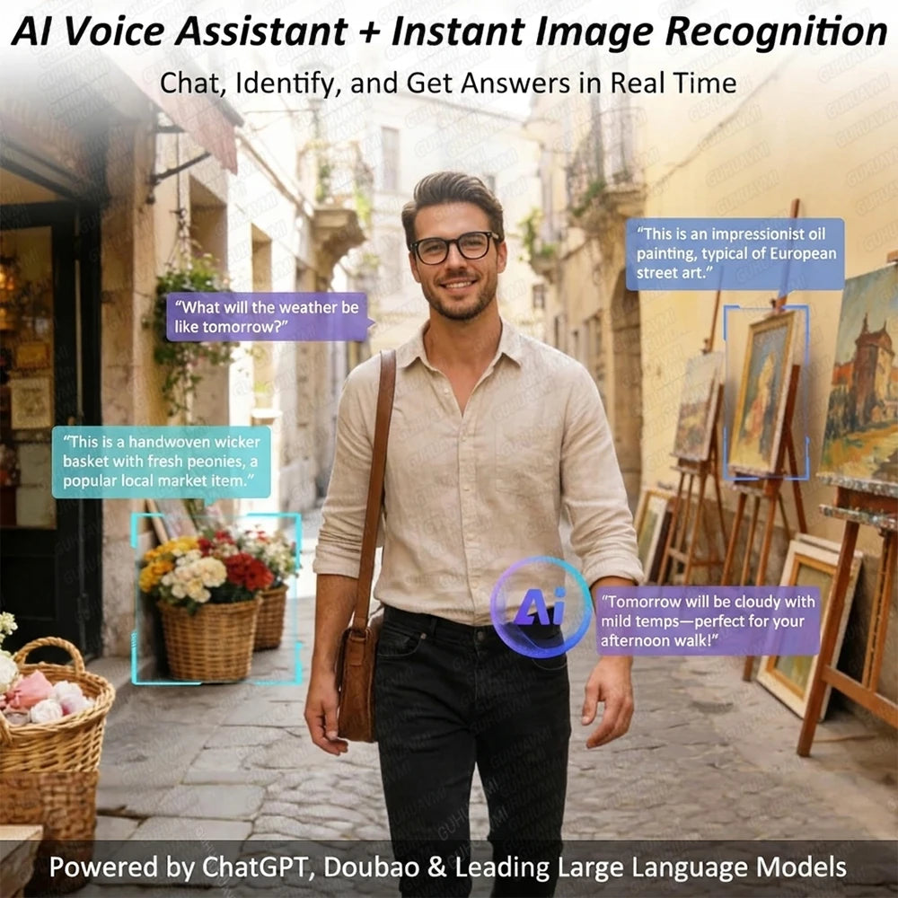 AI Smart Glasses with 4K Camera & Language Translation