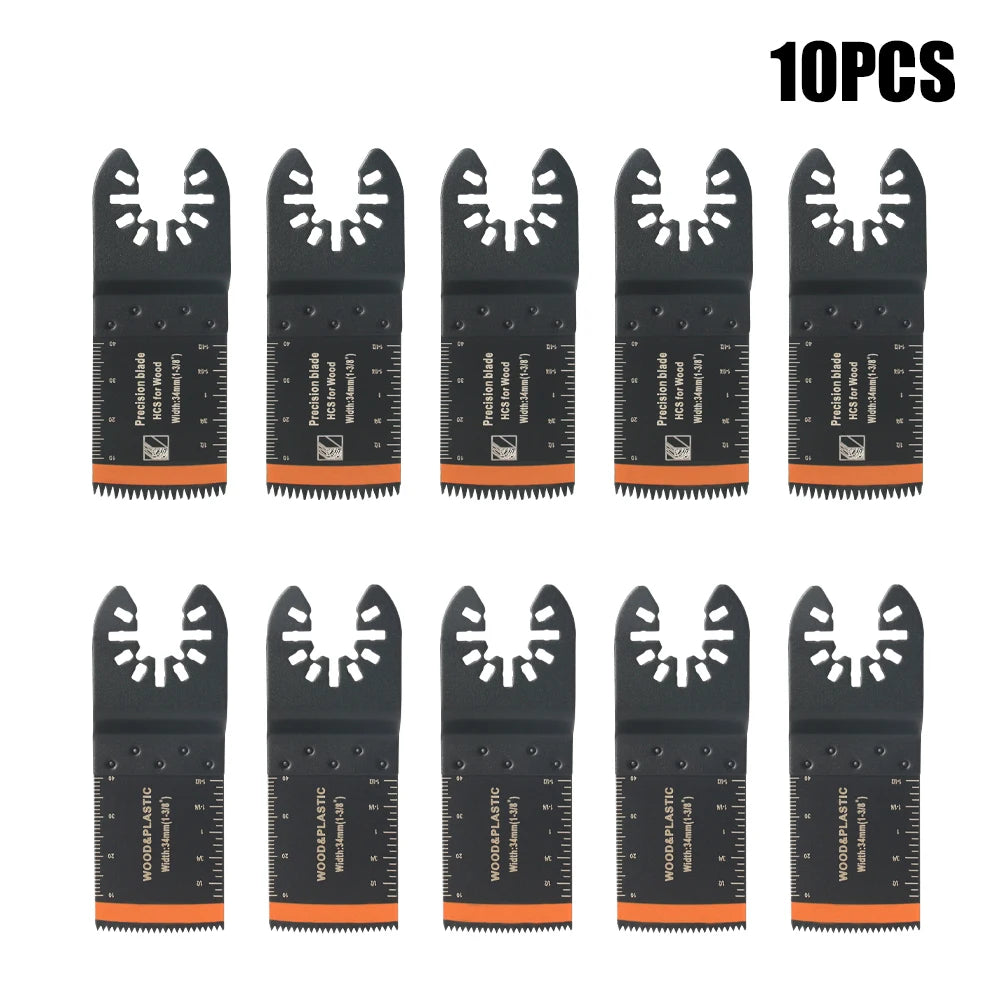 Japanese Tooth Carbide Oscillating Saw Blade Kit 10-39Pcs Arc Edge Oscillating Multitool Blades Precise Cut for Wood PVC Iron