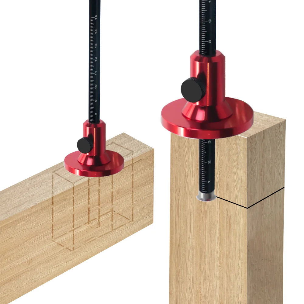 Woodworking Scriber - Wood Marking Tools With Inch & MM Scale, Wheel Marking Gauge - Parallel Line Drawing Mortise Measuring