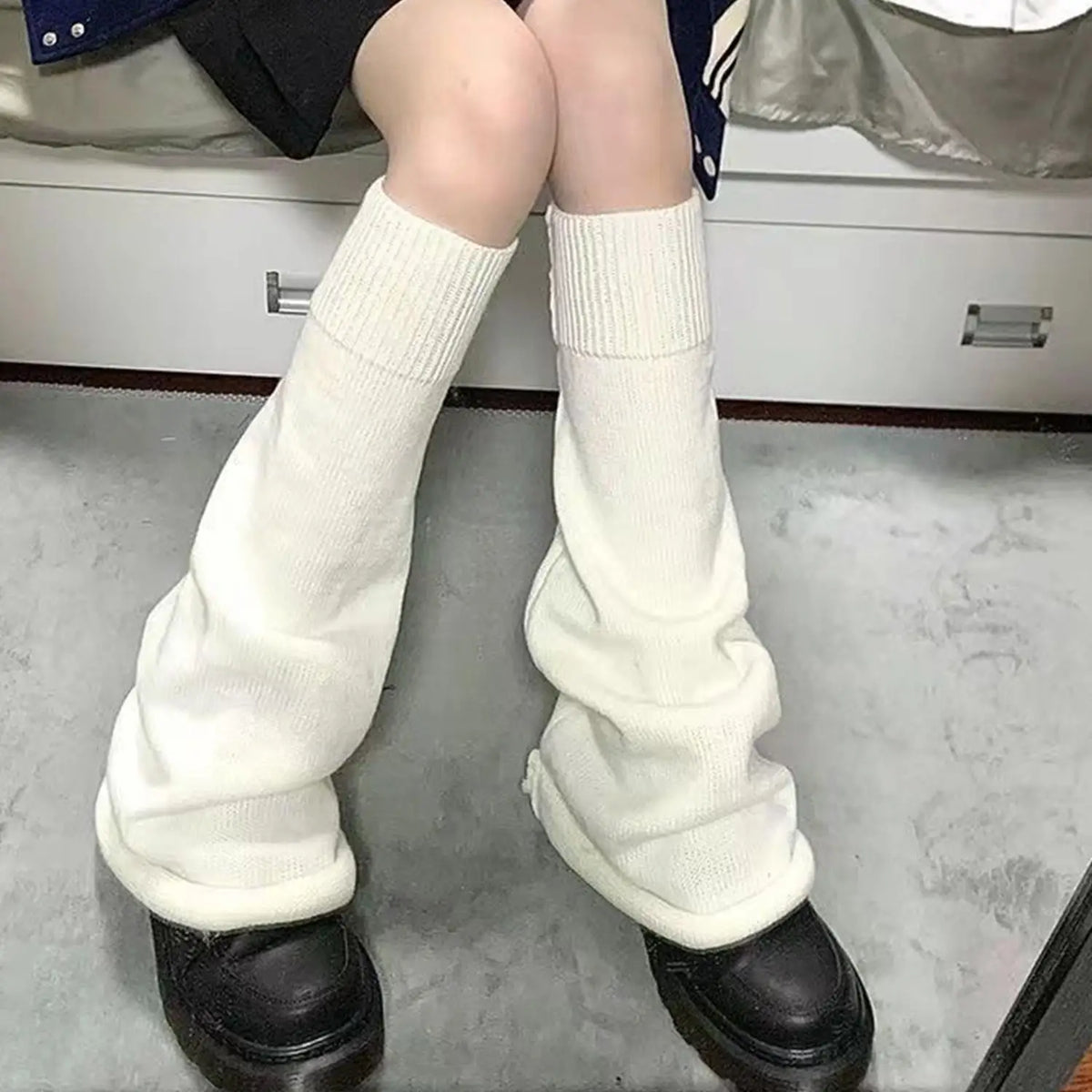 Women's Fluffy Knit Leg Warmers and Arm Warmers