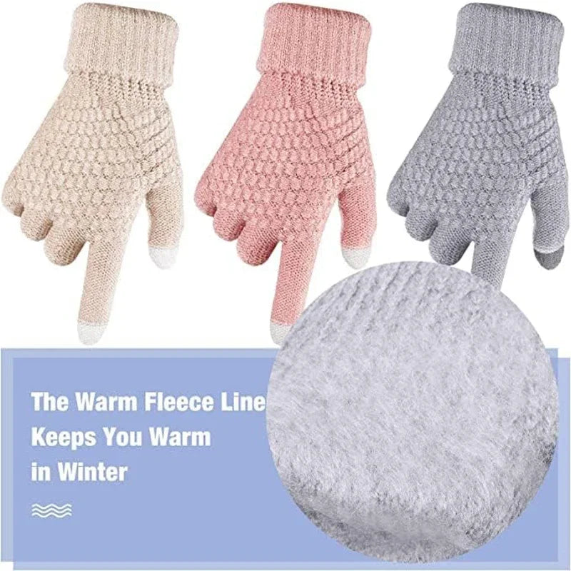 Unisex Thick Touchscreen Winter Gloves - Elastic Cuff Lined Gloves - photo 6