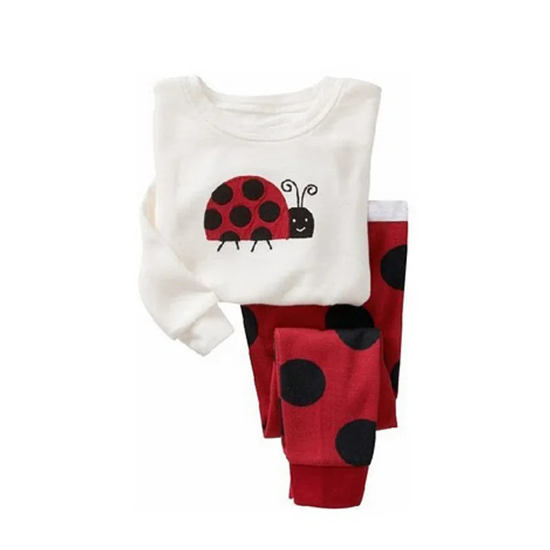 Kids Animal Embroidered Pajama Set - Soft Two-Piece Sleepwear - photo 2