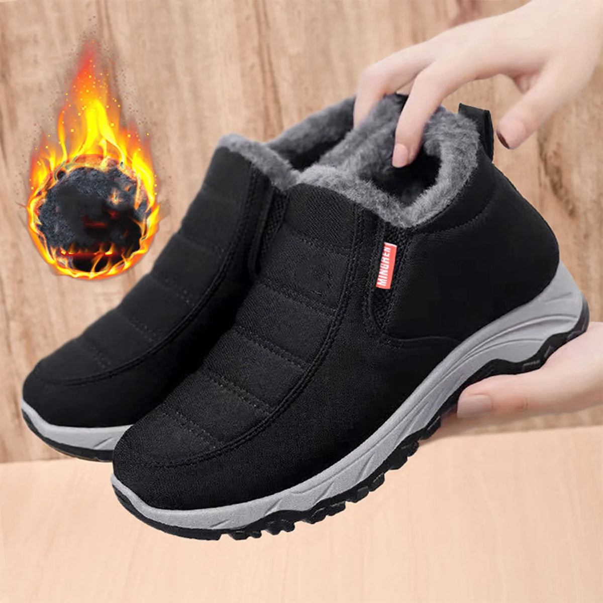 Women's Anti-Slip Walking Snow Boots - Warm Casual Winter Shoes