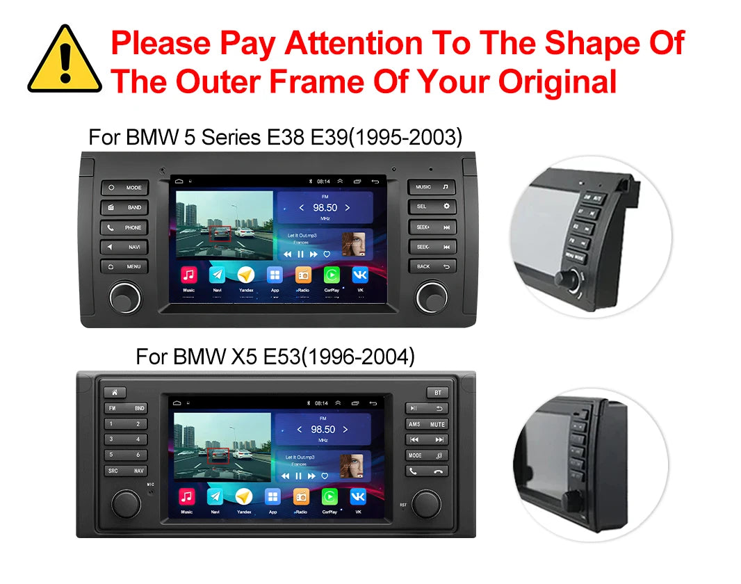 LEHX L6 2din Android14 Auto Carplay Car Radio Multimedia Stereo For BMW E53 5 Series E39 M5 1995-2003 Stereo autoradio gps 2 din