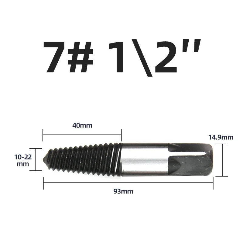 5/6Pcs Screw Extractor Metal Drill Bit Set Damaged Screws Remover Extractor Woodworking Tools Broken Bolt Water Pipe Extractor