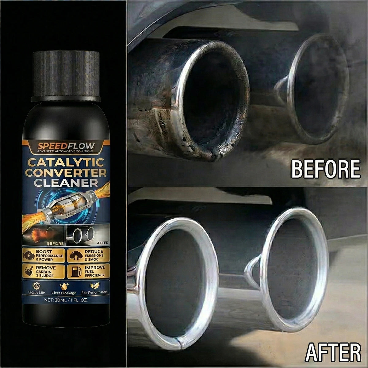 Catalytic Converter Cleaner Carbon & Sludge Removal Boost Engine Reduce Fuel Consumption For All Cars