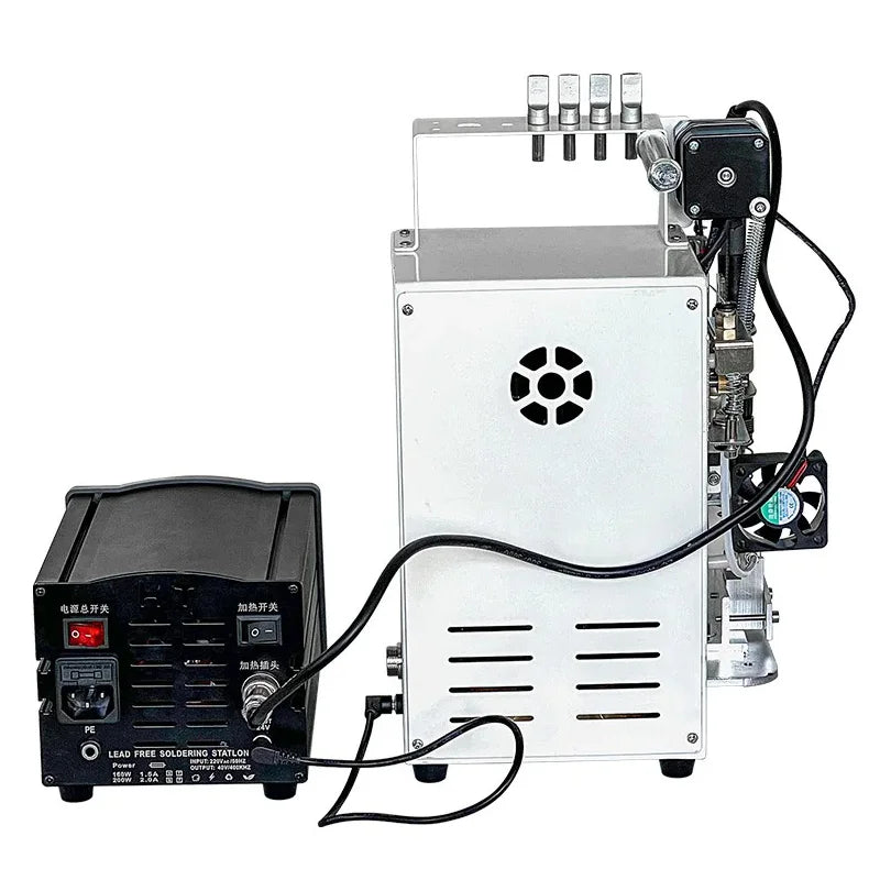 200W Semi Automatic Foot Operated Soldering Machine Electric Iron for Circuit Board USB Plug Soldering with Solder Station