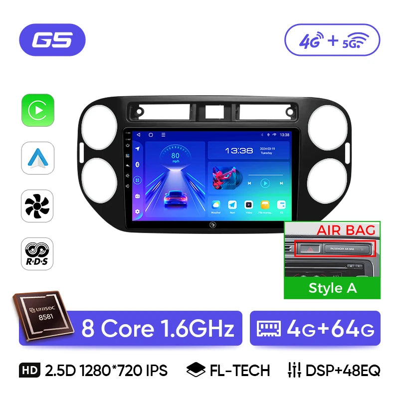 Ainavi Car Multimedia Player For Volkswagen VW Tiguan 2006 2008 2010 2016 Golf Plus Wireless Carplay Android Auto 4G Wifi 2din