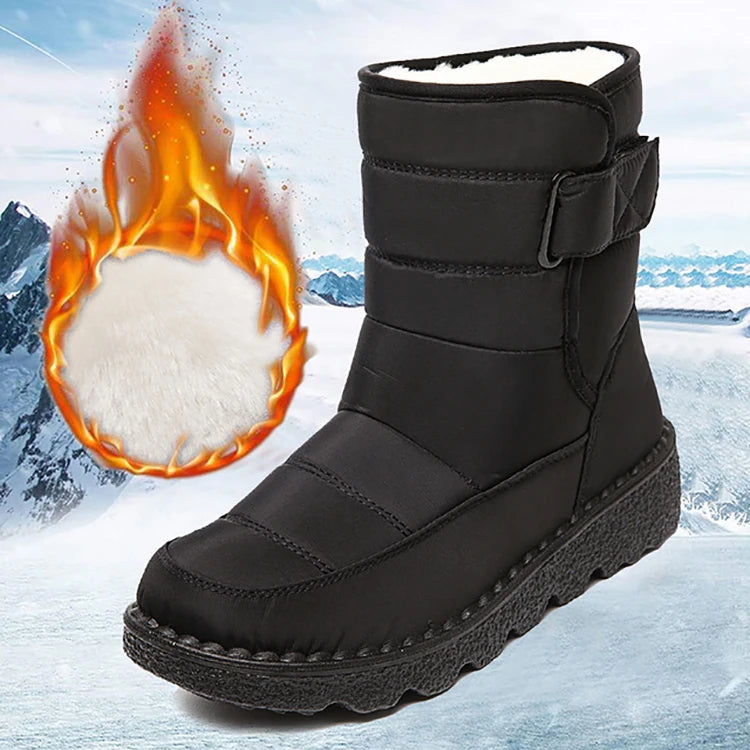 Women's Plush Lined Snow Boots - Non-Slip Platform Ankle Winter Boots - photo 7