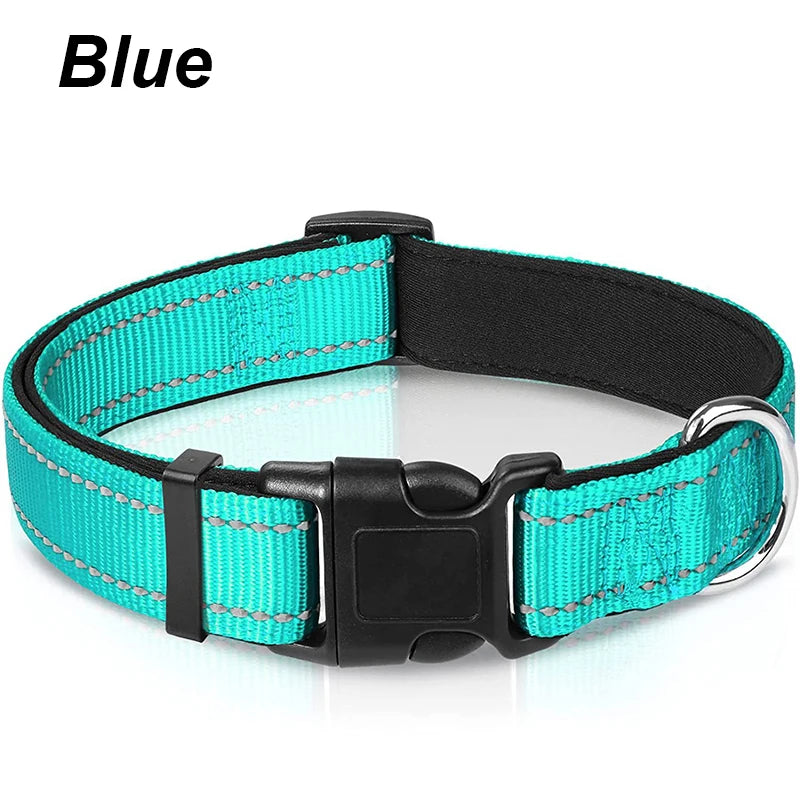 Soft Neoprene Padded Reflective Collar - Large Dogs