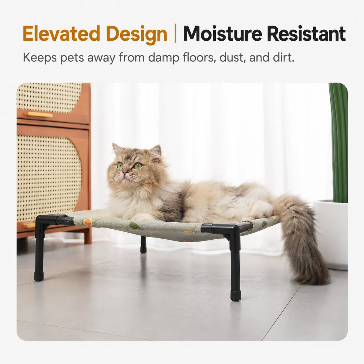Elevated Pet Camping Bed - Foldable Hammock Cot for Small Pets - photo 3