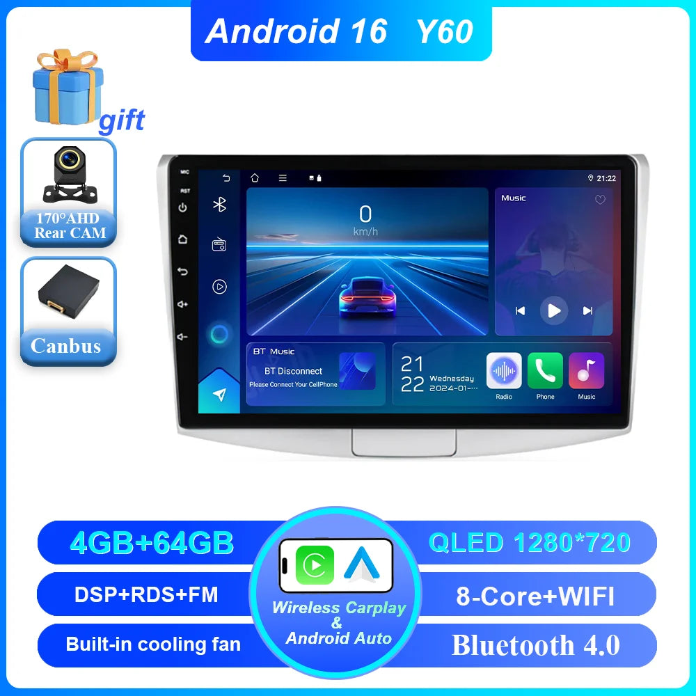 Car Stereo with Apple CarPlay & Android Auto, Compatible with VW Passat B6 B7 & CC