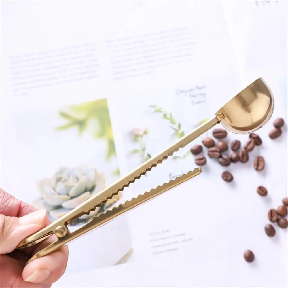 2-in-1 Stainless Coffee Scoop with Bag Clip - Powder Measuring Spoon - photo 3