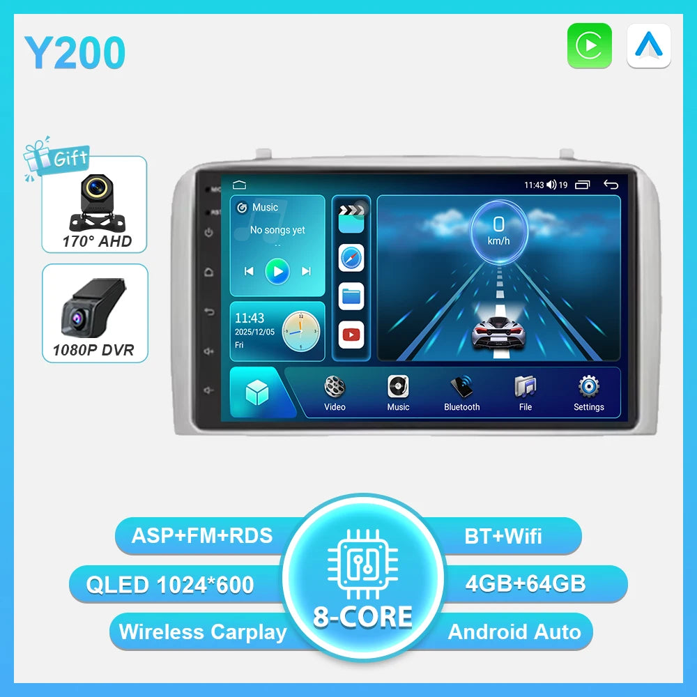 Android 16 Carplay For Alfa Romeo 147 GT 937 2000-2010 GPS Navigation Video Car Radio GPS Automotive Multimedia Car Monitor DVD