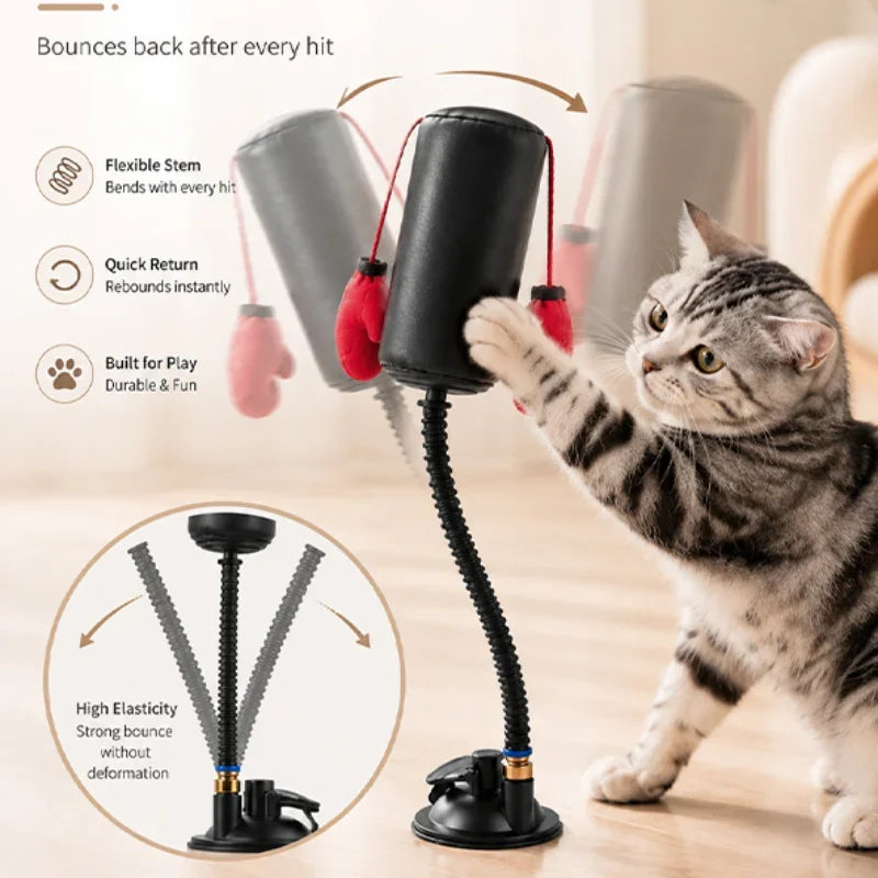 New Cat Boxing Interactive Toy Multifunctional Cat Entertainment Game For Boxing And Self-relaxation Cat Training Toy Fun