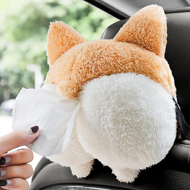 duck Creative  Ass Tissue Box Soft Cartoon Paper Napkin Case Cute Animals Car Paper Boxes Lovely Napkin Holder for Car Seat