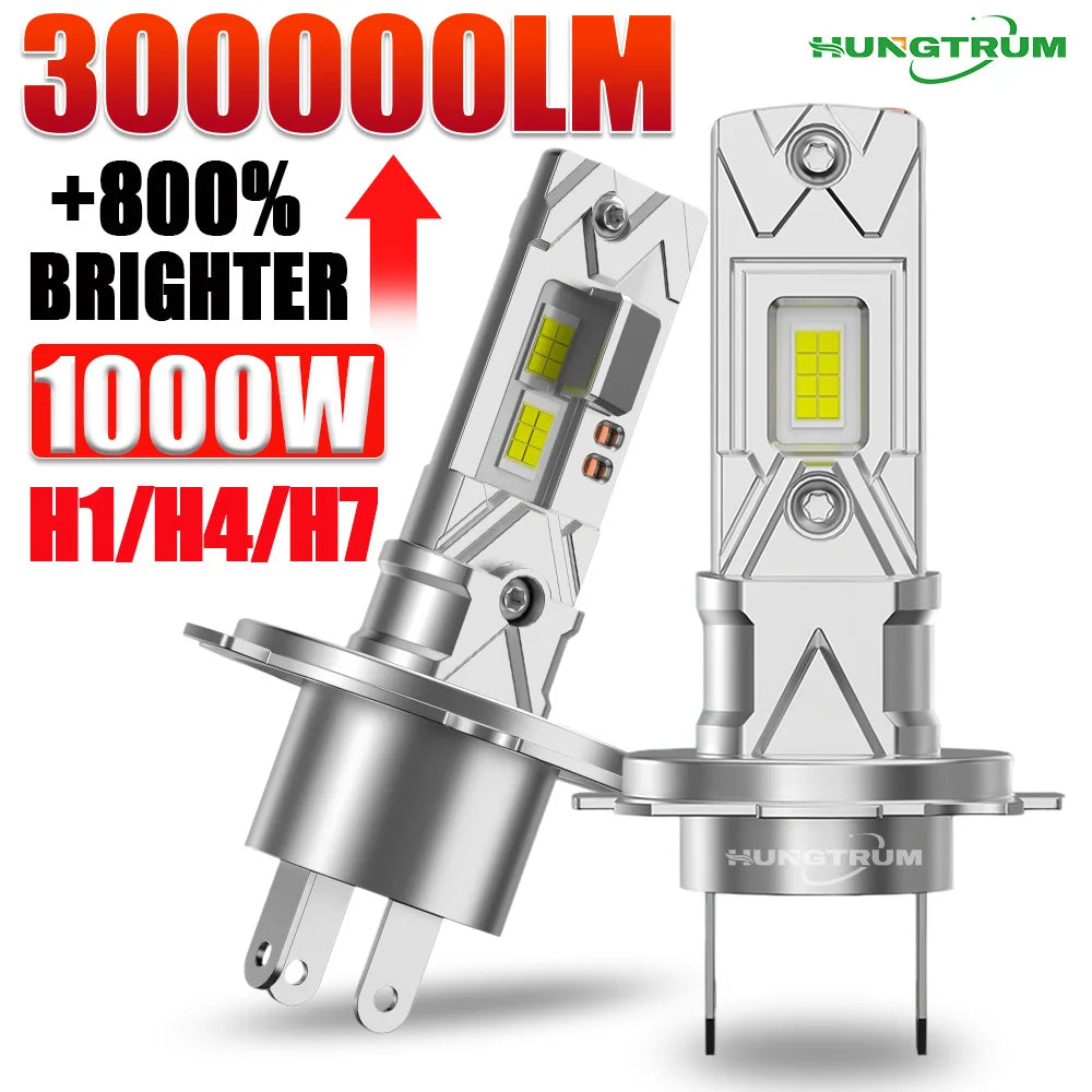 H1 H4 H7 LED Headlights 1000W Super Bright 9003 HB2 Spotlight Automobile Bulbs Ampoule Led H7 Canbus Mini Car Lights 6000K 12V