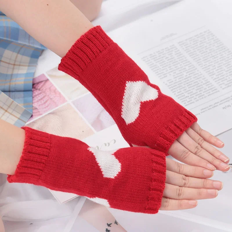 Women's Knit Half Finger Gloves - Y2K Style Fingerless Mittens - photo 11