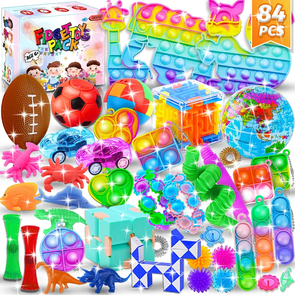 Fidget Toys Pack Stuffers for Party Favors Autism Sensory Toys Stress Autistic ADHD Anxiety Carnival Treasure Classroom Prizes