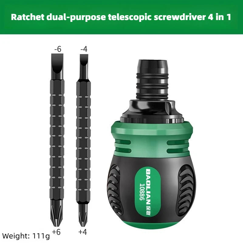 High quality ratchet screwdriver set with multifunctional adjustable inner cross shaped triangular plum blossom shaped screwdriv