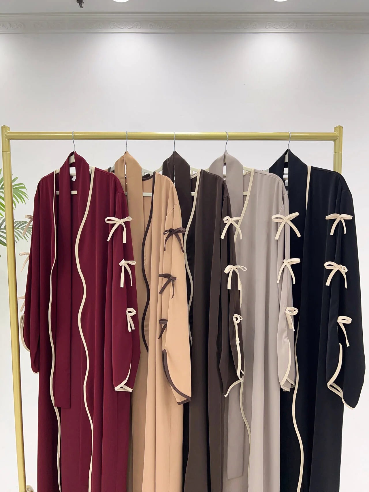 Eid Bow Abaya Women Cardigan Dress Muslim Party Caftan Robe Jalabiya Morocco Dubai Kaftan Islam Vestidos Largos Ramadan 2026