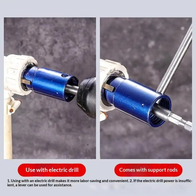 Universal 4/6 Points 1 Inch Broken Pipe Head Screw Extraction Set with Connecting Rod Faucet Angle Valve Wire Extractor Tool