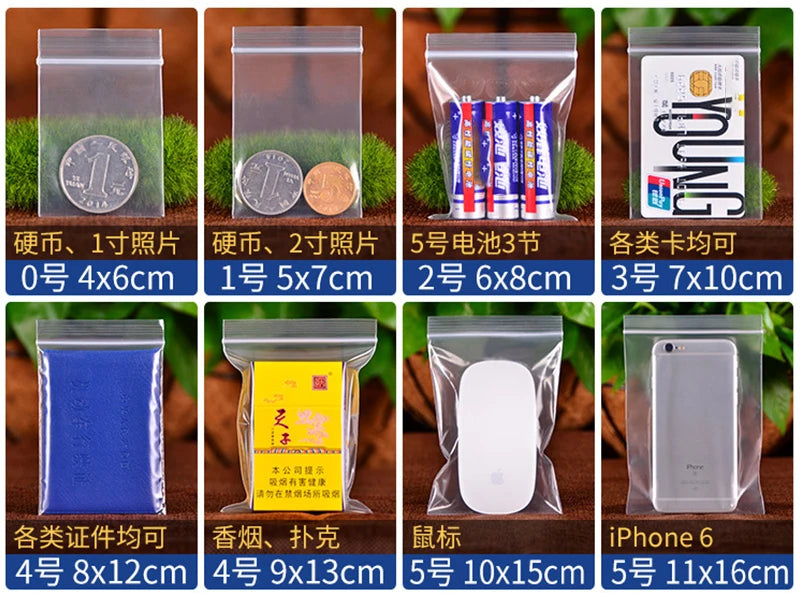 Thicken Clear Zipper Sealed Bags – Heavy-Duty Reclosable Plastic Storage Pouches for Jewelry, Food & Small Parts | Wholesale