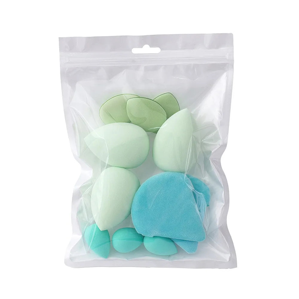 12pcs Soft All-Purpose Makeup Sponge Set 4Types Beauty Tools Beauty Egg Dry Wet Dual Use Powder Puff