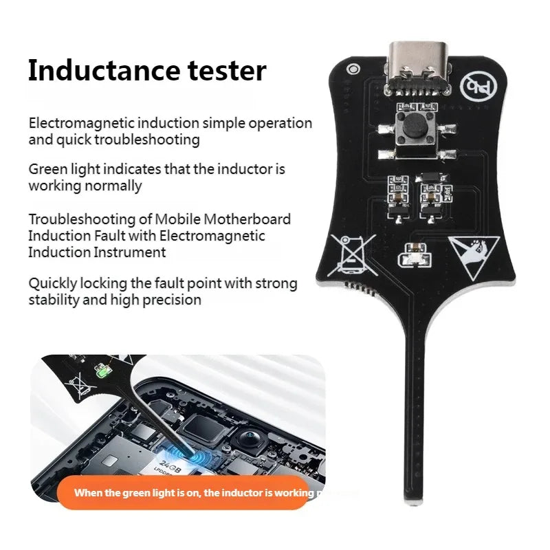 Inductance Tester for Mobile Phone Maintenance High Precision Motherboard Faults Detection Electromagnetic Induction Meter