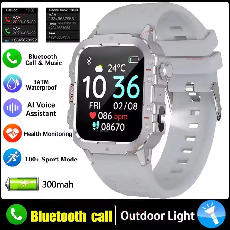 Military-Style Smart Watch — IP67, GPS, Outdoor Fitness Tracker