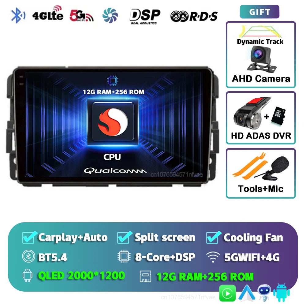 Android 16 Car Radio Multimedia Player For Chevrolet Silverado Impala GMC Yukon Acadia Sierra Carplay Car Stereo Dsp Ai Voice BT