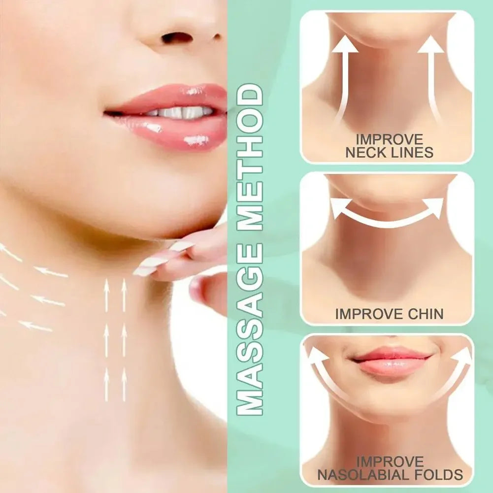Neck Wrinkle Cream Neck Massage Roller Applicator Whitening Firming Moisturizing Fade Lines Rejuvenation Chin Neck Care Products
