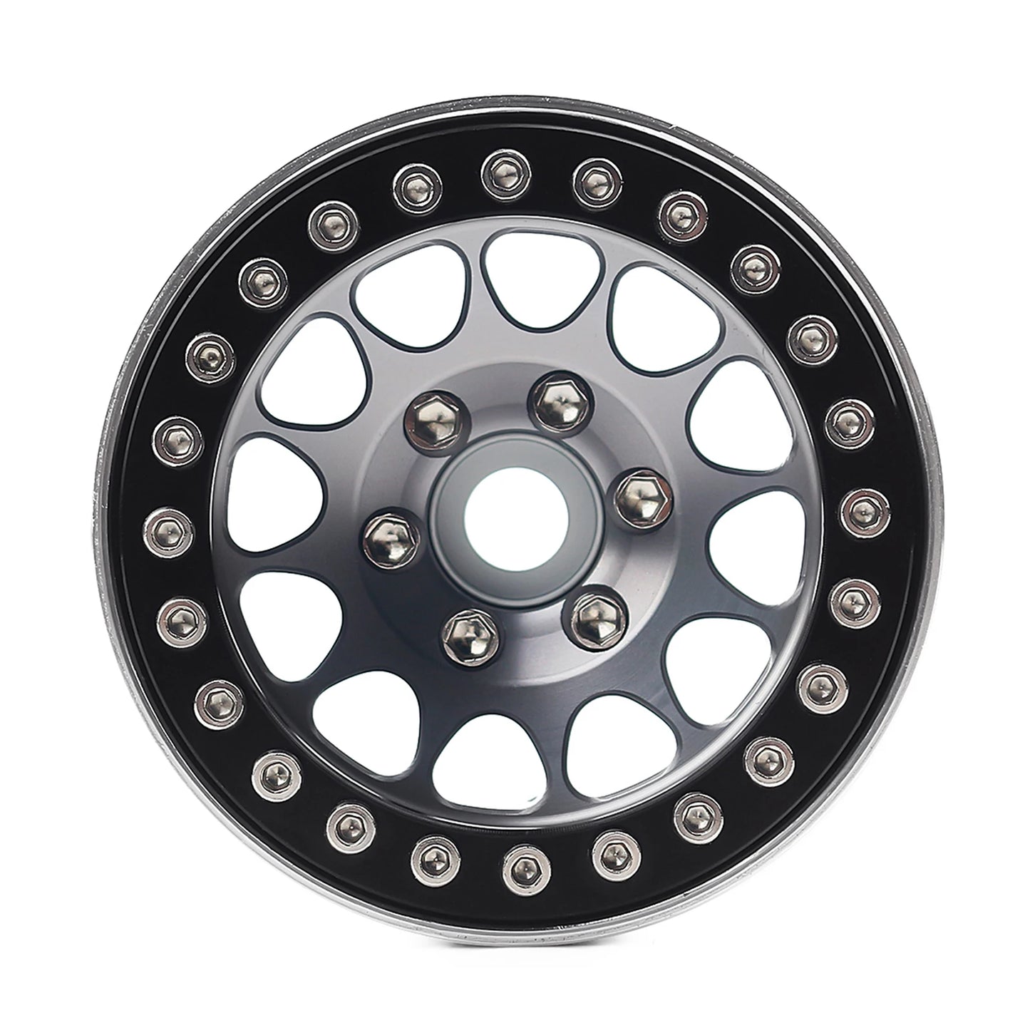 INJORA 4Pcs CNC Aluminum Alloy 1.9 Beadlock Wheel Rim for 1/10 RC Crawler Car Axial SCX10 90046 AXI03007 TRX4 VS4-10 Redcat Gen8