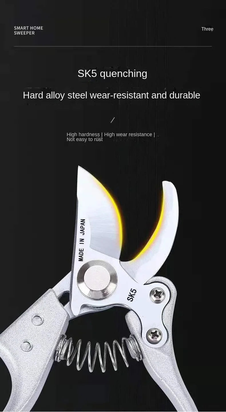 The Professional Gardener's Choice: SK-5 Steel Pruning Shears for Effortless Fruit Tree & Outdoor Trimming